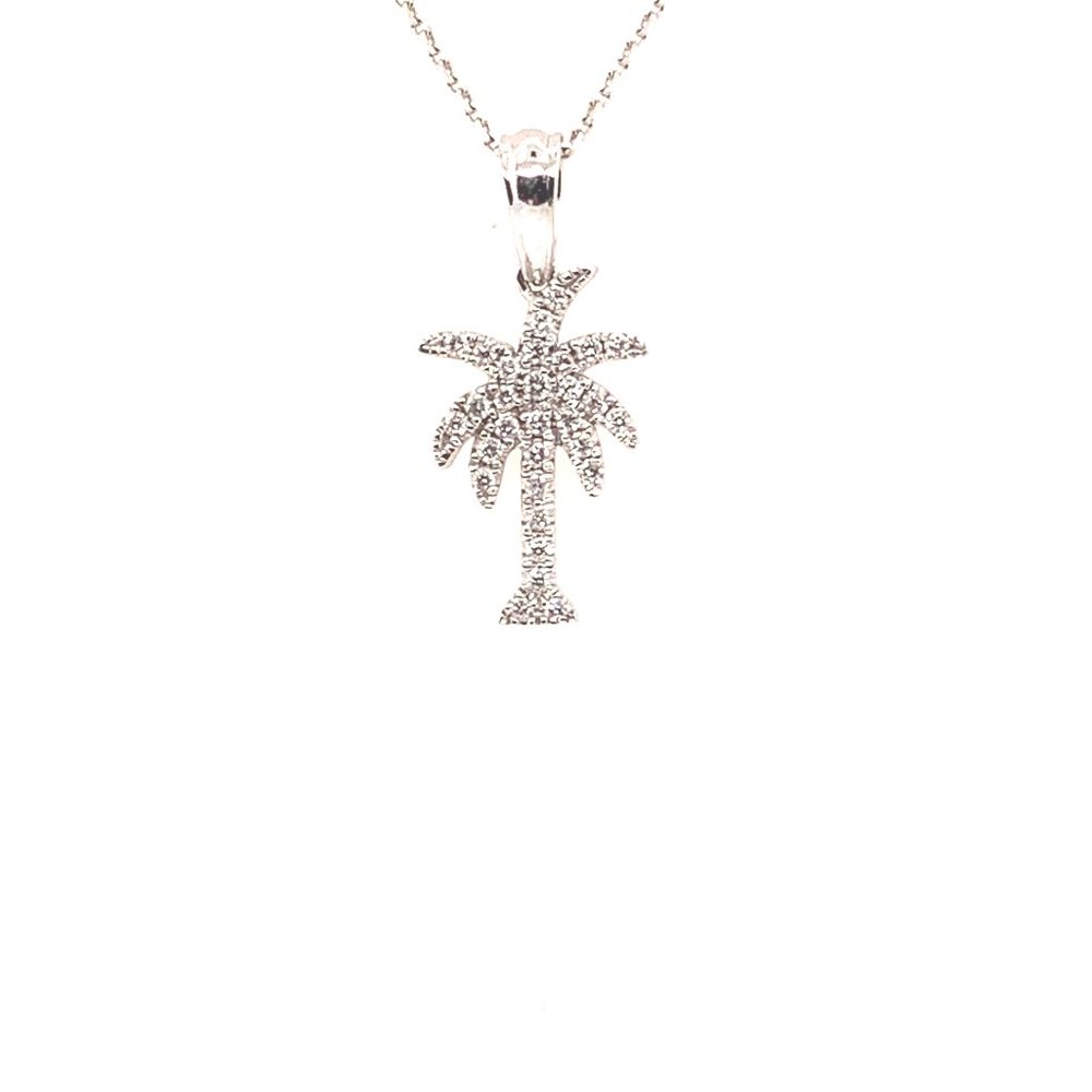 Diamond Palm Tree Necklace